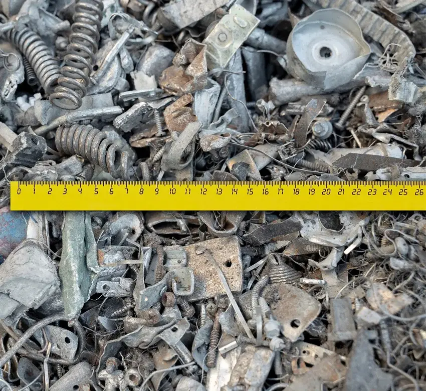 Fragmented iron and steel mix